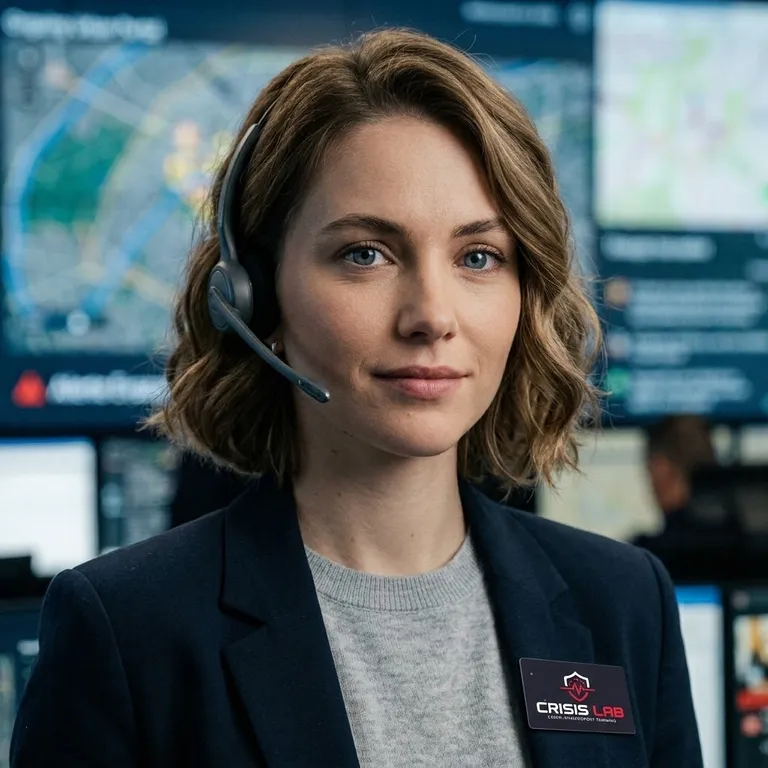 Lena, l'assistante IA de Crisis Lab, dans une cellule de crise